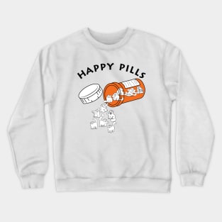 Simons Cat Happy Pills, For Men Funny Happy Pills Simons Cat Crewneck Sweatshirt